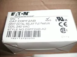 EATON D3PF2AB DPDT OCTAL RELAY 240V COIL - 8 AVAILABLE