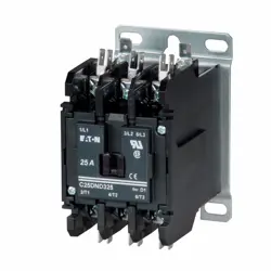 EATON C25DND225T DEFINITE PURPOSE CONTROL CONTACTOR 30A 2 POLE C25DND225T