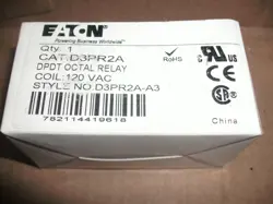 EATON D3PR2A DPDT OCTAL RELAY 120V COIL - 7 AVAILABLE