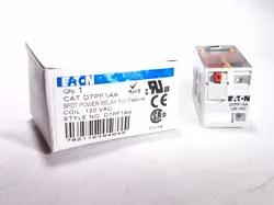 EATON D7PF1AA SPDT POWER RELAY 20A 120VAC COIL - 24 AVAILABLE