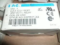EATON D3PR3T 3PDT OCTAL RELAY 24VAC COIL - 2 AVAILABLE