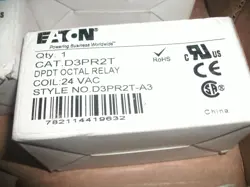 EATON D3PR2T DPDT OCTAL RELAY 24VAC COIL - 3 AVAILABLE