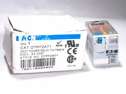 EATON D7PF2AT1 DPDT POWER RELAY 24VDC COIL - 5 AVAILABLE