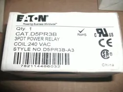 EATON D5PR3B 3PDT POWER RELAY 12VDC COIL - 6 AVAILABLE (4-A3 2-A2)