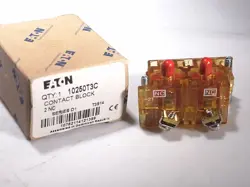EATON CUTLER HAMMER 10250T3C CONTACT BLOCK CLEAR/AMBER 2NC