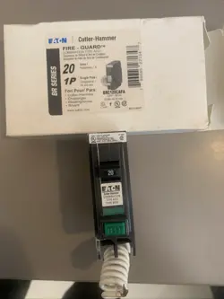 EATON BRC120CAFA MINIATURE CIRCUIT BREAKERS (MCBS) SINGLE POLE, BR 1P 20A 240V 5