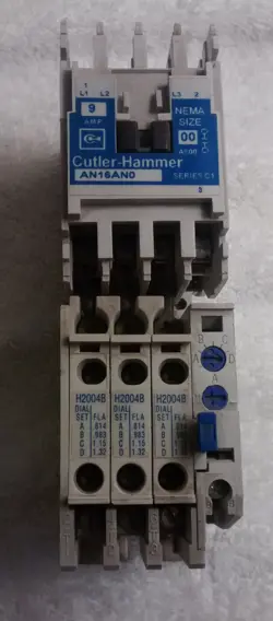 EATON CUTLER-HAMMER MOTOR STARTER OVERLOAD 9 AMP MODEL AN16AN0 C306DN3