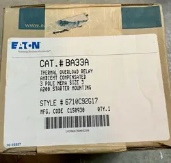 NEW SEALED BOX! EATON BA33A 6710C92G17 A200 SIZE 3 STARTER OVERLOAD AMBIENT COMP