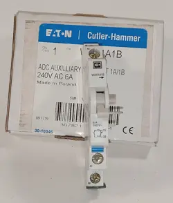 1 NEW EATON WAX1A1B 240V AC 6A AUXILLARY CONTACT NIB ***MAKE OFFER***