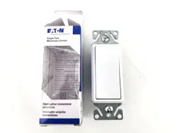 EATON 7521W-BOX SINGLE POLE MOMENTARY SWITCH WHITE