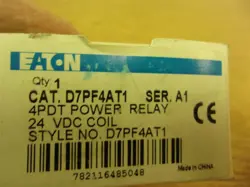 NEW EATON D7PF4AT1 RELAY SERIES A1 24VDC COIL   *FREE SHIPPING*