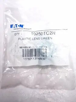 EATON CUTLER HAMMER 10250TC2N PUSH BUTTON LENS GREEN 30.5MM