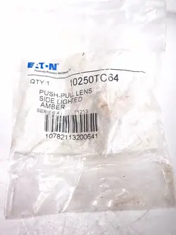 EATON CUTLER HAMMER 10250TC64 PUSH PULL BUTTON LENS AMBER 6 AVAILABLE