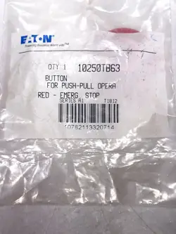 EATON CUTLER HAMMER 10250TB63 PUSH PULL BUTTON LENS PLASTIC RED 
