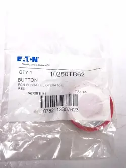 EATON CUTLER HAMMER 10250TB62 E-STOP PUSH PULL BUTTON LENS PLASTIC RED