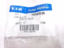 EATON CUTLER HAMMER 10250TC26 PUSH BUTTON PLASTIC LENS WHITE
