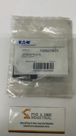 EATON 10250TM33 PKG OF 5  START LEGEND PLATE