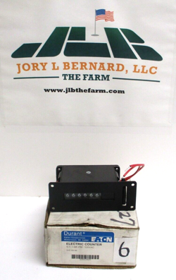EATON-DURANT , 32653-400 , 6-Y-1-MF-PMU , ELECTRIC COUNTER , 120-VAC ,  SURPLUS