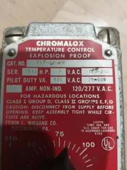 CHROMALOX TEMPERATURE CONTROL EXPLOSION PROOF