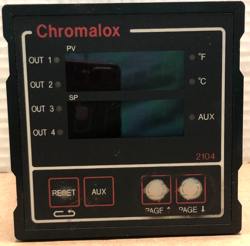 CHROMALOX 2104-AO100 TEMPERATURE CONTROLLER AS IS FOR PARTS / (2104-AO100)