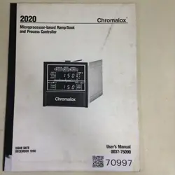 CHROMALOX USER'S MANUAL 0037-75090 USED #70997