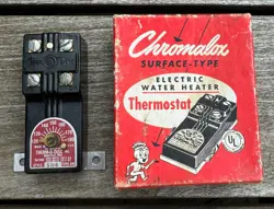 VINTAGE CHROMALOX ELECTRIC WATER HEATER THERMOSTAT R5116 DOUBLE POLE NOS