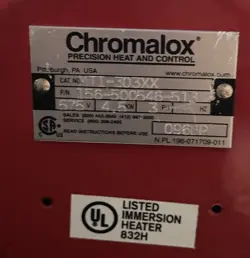 CHROMALOX MIT-303XX SCREW PLUG IMMERSION HEATER 575V 4.5KW 3PH NOS