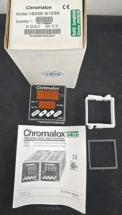 CHROMALOX 1603E-61030 DUAL 3 DIGIT DISPLAY TEMPERATURE CONTROLLER USED