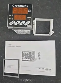 CHROMALOX 1603-61030 DUAL 3 DIGIT DISPLAY TEMPERATURE CONTROLLER USED