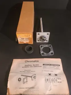 CHROMALOX TGA-110L WATER HEATER IMMERSION ELEMENT 120 VOLTS 1000 WATTS