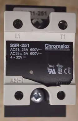 CHROMALOX SSR-251 PCN 305744 SOLID STATE POWER CONTROLLER RELAY