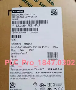 SIEMENS 6SL3 210-1PE21-8AL0