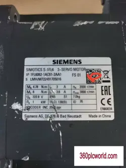 1PC FOR SIEMENS 1FL6062-1AC61-2AA1 USED