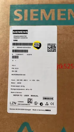 1PCS6SE6430-2AD34-5EA0SIEMENS NEW FREE SHIPPING