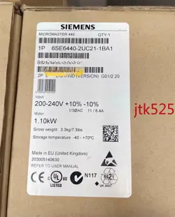 1PCS6SE6440-2UC21-1BA1 SIEMENS NEW