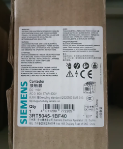 SIEMENS CONTACTOR 3RT5045-1BF40