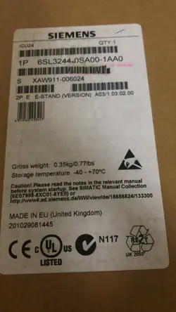 6SL3244-0SA00-1AA0 1PCS BRAND NEW SIEMENS 6SL3 244-0SA00-1AA0 FAST DELIVERY