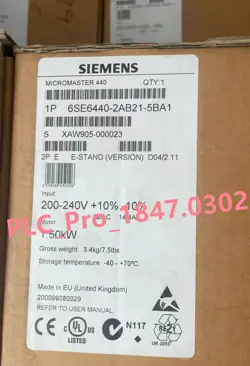 6SE6 440-2AB21-5BA1 1PCS BRAND NEW SIEMENS 6SE6440-2AB21-5BA1   FAST DELIVERY/