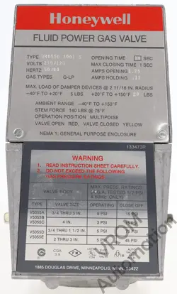 SURPLUS HONEYWELL V4055D 10013 HONEYWELL FLUID POWER GAS VALVE