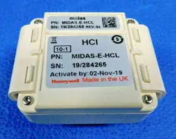 NEW HONEYWELL ANALYTICS MIDAS-E-HCL HYDROGEN CHLORIDE HCL SENSOR CARTRIDGE