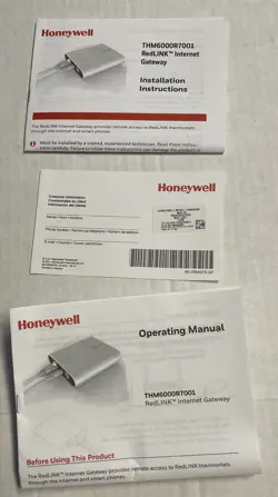 HONEYWELL THM6000R7001 REDLINK INTERNET GATEWAY W/ETHERNET CABLE & POWER ADAPTER