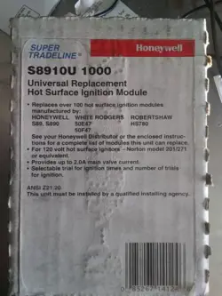 HONEYWELL RESIDEO TRADELINE S8910U1000 UNIVERSAL HOT SURFACE IGNITION MODULE NIB