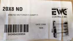 EWC CONTROLS ND 20X8 ND-MA15S MOTORIZED DAMPER 20X8 HONEYWELL REPLACEMENT
