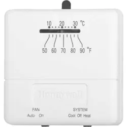  HONEYWELL SQUARE 1 HEAT AND 1 COOL STAGE THERMOSTAT FOR 24 VAC HEATING AND;