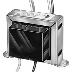 HONEYWELL AT140B1206 FOOT MOUNTED 120 VAC TRANSFORMER WITH 9 LEAD WIRES 