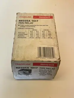 96- NEW HONEYWELL R8225A 1017 FAN RELAY 24V COIL