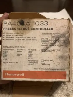HONEYWELL PA404A1033 PRESSURETROL CONTROLLER
