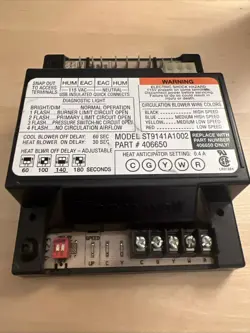 HONEYWELL ST9141A1002 FURNACE CONTROL CIRCUIT BOARD 406650 USED