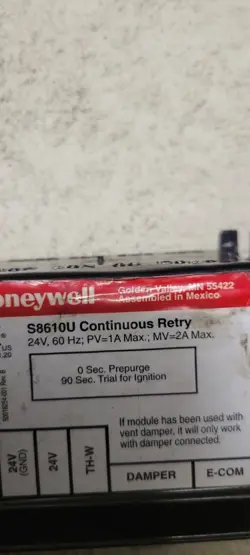 USED HONEYWELL S8610U CONTINUOUS RETRY FREE SHIPPING 