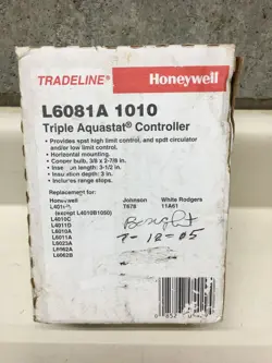 HONEYWELL L6081A 1010 TRIPLE AQUASTAT